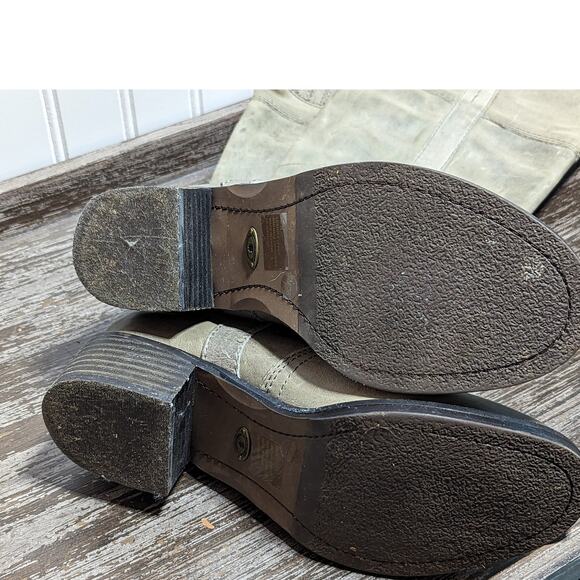 Lucky Brand Hibiscus Destressed Tall Riding Leather Boots  Size 6M - Picture 8 of 8